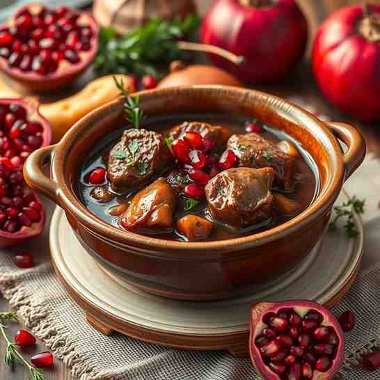 Nar Govurma - Best Lamb Stew Recipe with Pomegranate & Chestnuts